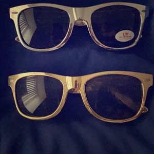 Gold and silver sunglasses